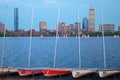 Small sailboats are docked Royalty Free Stock Photo