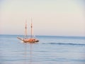 Small sailing ship in the Aegean Sea