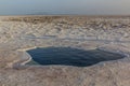 Small salty lake in the salt flats of Danakil depression, Ethiop