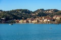 San Terenzo village and Mediterranean Sea - Liguria Italy Royalty Free Stock Photo