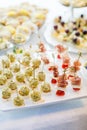 Small sandwiches at the wedding Royalty Free Stock Photo