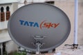 Small satellite dishes for direct to home television from digital service providers like Tata sky, dish TV. Direct to home or D2H/