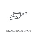 small saucepan linear icon. Modern outline small saucepan logo c