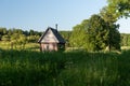 A small sauna house in the countryside, Latvia Royalty Free Stock Photo