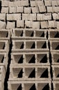 Small-scale handmade concrete brick making is a big endeavor