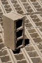 Small-scale handmade concrete brick making is a big endeavor