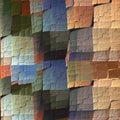 Small scales are grouped. The groups overlap each other and create a beautiful uneven surface. Delicate mosaic background. 3d