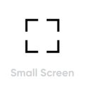 Small screen video tv icon. Editable line vector.