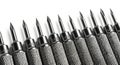 Close-up of a set of precision screwdrivers on a white background Royalty Free Stock Photo