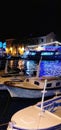 A small sea port at night Royalty Free Stock Photo