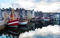 Small sea port. Port of Deauville, France Royalty Free Stock Photo