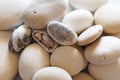 Small Sea Smoothed White Marble Pebbles Royalty Free Stock Photo