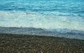 Small seaside waves near the coastline of the Black Sea