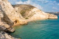 Small secluded beaches on Rhodes island, Greece Royalty Free Stock Photo