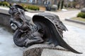 The small serpents on fountain in Kyiv Ukraine Royalty Free Stock Photo