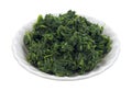 Small serving of chopped spinach in bowl Royalty Free Stock Photo