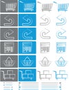 Small set of icons for e-shops vol.5 Royalty Free Stock Photo