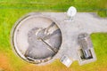 Small sewage treatment plant from above