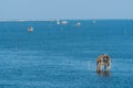 Small shack in the sea Royalty Free Stock Photo