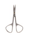 Small sharp nail scissors isolated on white background Royalty Free Stock Photo