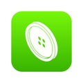 Small shirt button icon green vector