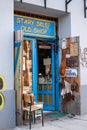 shop catering to tourists, selling Judaica and vintage items of Jewish interest, in Kazimierz, Krakow, Poland