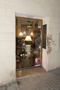 Small shop in Palma de Mallorca old center Royalty Free Stock Photo