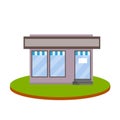 Small shop or Store. Food trade and coffee shop. Town and city