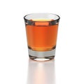 Small shot glass of whiskey