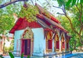 Reclining Buddha image house in Wat Phra Singh, Chiang Mai, Thailand Royalty Free Stock Photo