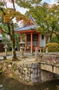 The small shrine over the watercourse at Kiyomizu-dera Temple. Kyoto. Japan Royalty Free Stock Photo