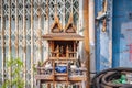 Small shrine on talat noi.Talad Noi Talat Noi, one of the oldest neighbourhoods in Bangkok