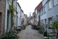 Small side street in the old town of Lubeck, Schleswig-Holstein, Germany