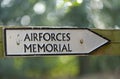 Sign, showing the way to Airforces memorial, Runnymede, Surrey.