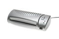 Small silver desktop laminator