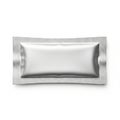 A small silver foil packet on a white background Royalty Free Stock Photo
