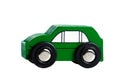 A small simplle wooden jeep car green Royalty Free Stock Photo