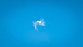 Small single Fluffy Clouds Blue Sky Single White Cloud Blue Royalty Free Stock Photo