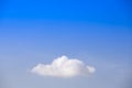 Small single Fluffy Clouds Blue Sky Single White Cloud Blue Royalty Free Stock Photo