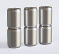 Small size or Mini size soda can with a Metalic texture realistic render 3D
