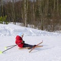 The small skier Royalty Free Stock Photo