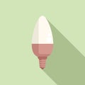 Small smart lightbulb icon flat vector. Intelligent regulate