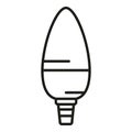 Small smart lightbulb icon outline vector. Intelligent regulate