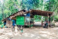 Small snack stall at the hiking trail to Mt Kyaiktiyo Golden Rock