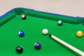 A small snooker toy set Royalty Free Stock Photo