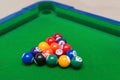 A small snooker toy set Royalty Free Stock Photo