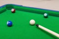 Small snooker toy set for children Royalty Free Stock Photo