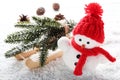 Small snowman toy Royalty Free Stock Photo