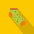 Small sock icon, flat style