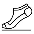 Small sock icon, outline style